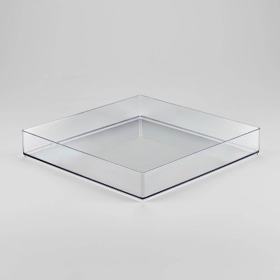 Small 4 x 4 x 2 Plastic Organizer Tray Clear - Brightroom™