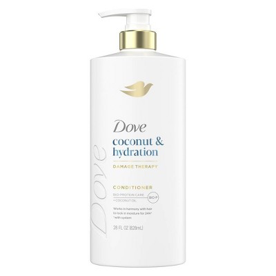 Dove Beauty Coconut Hydration Hair Conditioner Pump with Coconut Oil & Bio-Protein Care - 28 fl oz