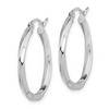 Black Bow Jewelry 2.5mm Sterling Silver, Twisted Round Hoop Earrings, 25mm (1 In) - 2 of 4