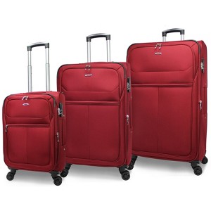 World Traveler Kemyer Softside Lightweight 3-Piece Expandable Spinner Luggage Set - 1 of 4