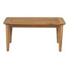 Outdoor Wood Coffee Table with Slatted Top, Rectangular Patio Accent Table for Garden, Lounge, or Deck Seating Area – The Pop Home - 4 of 4