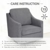 Swivel Chairs Set of 2 - Mid Century Modern With Track Arms, 360 Barrel Comfy Upholstered Single Sofa Arm Side Chair - 4 of 4