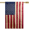 Northlight Embroidered Tea-Stained Patriotic House Flag - 40" x 28" - 2 of 4