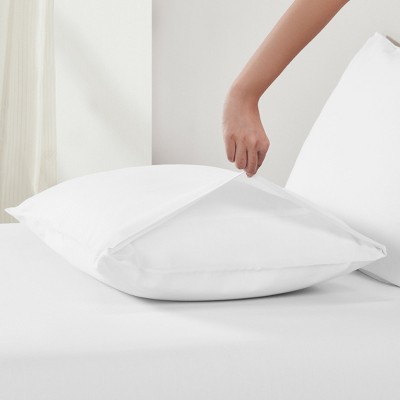 Bright White Egyptian Cotton Sateen Queen Pillowcases Set