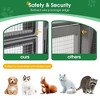 Outdoor Wooden Cat House Catio Enclosure With Super Large Enter Door Cat Kennel With Bouncy Bridge, Platforms And Small Houses For Kitten Cat - 4 of 4