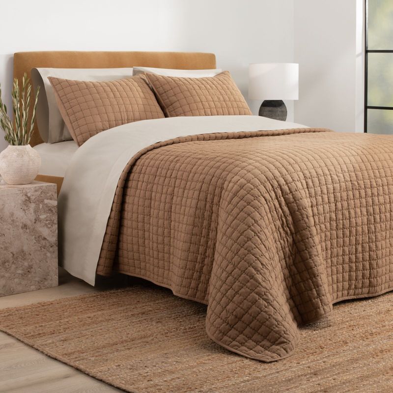 Nate Home by Nate Berkus Solid Cotton Textured Quilt Set, 1 of 10
