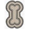 Earth Rugs Gray, Sand & Ivory Large Dog Bone Braided Pet Tread – Handcrafted Jute, 18" x 28" - 2 of 3