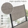 Tangkula Outdoor Barstools Set of 2/4 Counter Height Folding Bar Chairs with Back and Footrest Versatile Patio Dining Chairs Coffee - 3 of 4