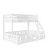 Bellemave Twin XL over Queen Bunk Bed with Ladder and Guardrails, Pegboard and bookshelf, White - 4 of 4
