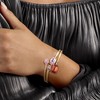 Ross-Simons 14kt Yellow Gold-Plated Bangle Bracelet With Simulated Tonal-Pink and Red Gemstones - 2 of 3