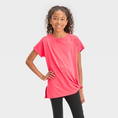 target all in motion girls athletic black silver legend Top T