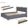 NicBex Queen Size Upholstered Platform Bed with Twin XL Size Trundle and 2 Drawers for Adults/Boys/Girls - 3 of 4