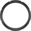 Pompeii3 Black Titanium Mens Comfort Fit Brushed Grooved Polished Edge Wedding Band 7MM - 2 of 4