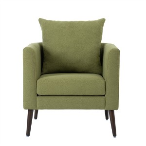 XINGHANZHENXUAN Modern Fabric Accent Chair with Pillow, Upholstered Reading Chair for Living Room, Bedroom & Office - 1 of 4