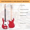 Glarry Electric Bass Guitar Full Size 4 String Rosewood Basswood Fire Style Exquisite Burning Bass ,Red - 2 of 4