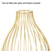 Unique Bargains Flower Plant Container Glass Tube Metal Rack Stand Clear Vase 9.4" x 6.1" - 4 of 4
