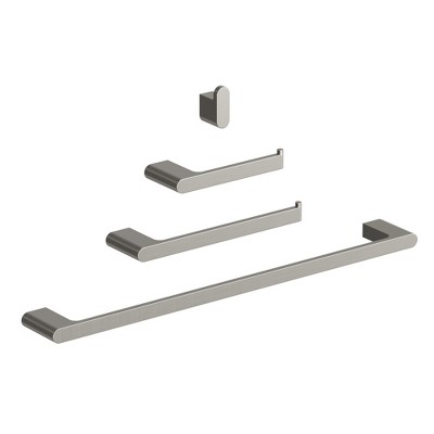 YAWWALK 4-Piece Bathroom Hardware Set with Towel Hook, Toilet Paper Holder, and 24-Inch Towel Bar,