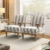 Rinaldo Farmhouse Style Armchair with Romantic Stripes Armchair for Living Room Lounge Bedroom Set of 2| ART OF LIVING DESIGNS - 2 of 4