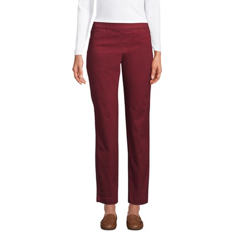 Lands' End Women's Mid Rise Pull On Chino Ankle Pants - 6 - Rich ...