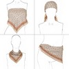 Anna-Kaci Cotton Square Neck Scarf Printed Four Seasons Versatile Fashion Accessory - 22.8IN×22.8IN - 4 of 4
