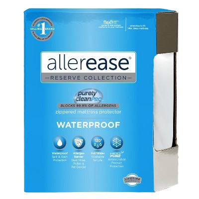 Queen Waterproof Mattress Protector White - AllerEase