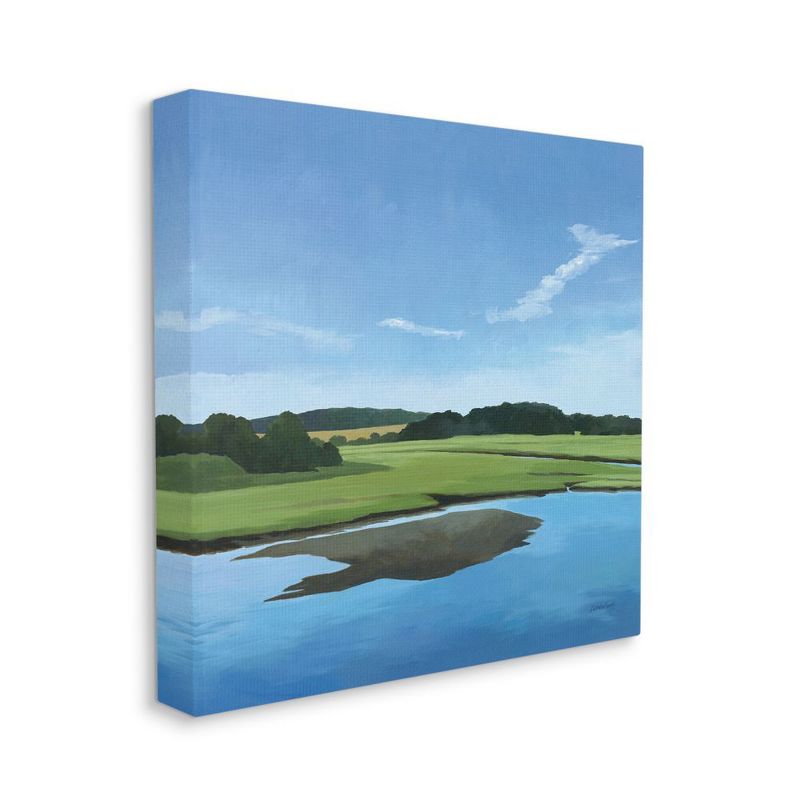 Stupell Industries Serene Pond Lake Landscape Blue Green Pastel Painting, 1 of 5