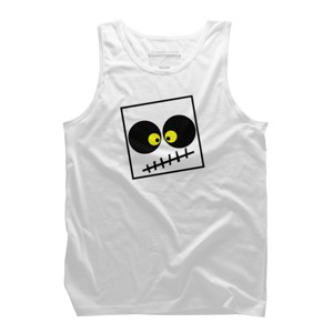 Men's Design By Humans Square Skull By LonaMisa Tank Top - 1 of 3
