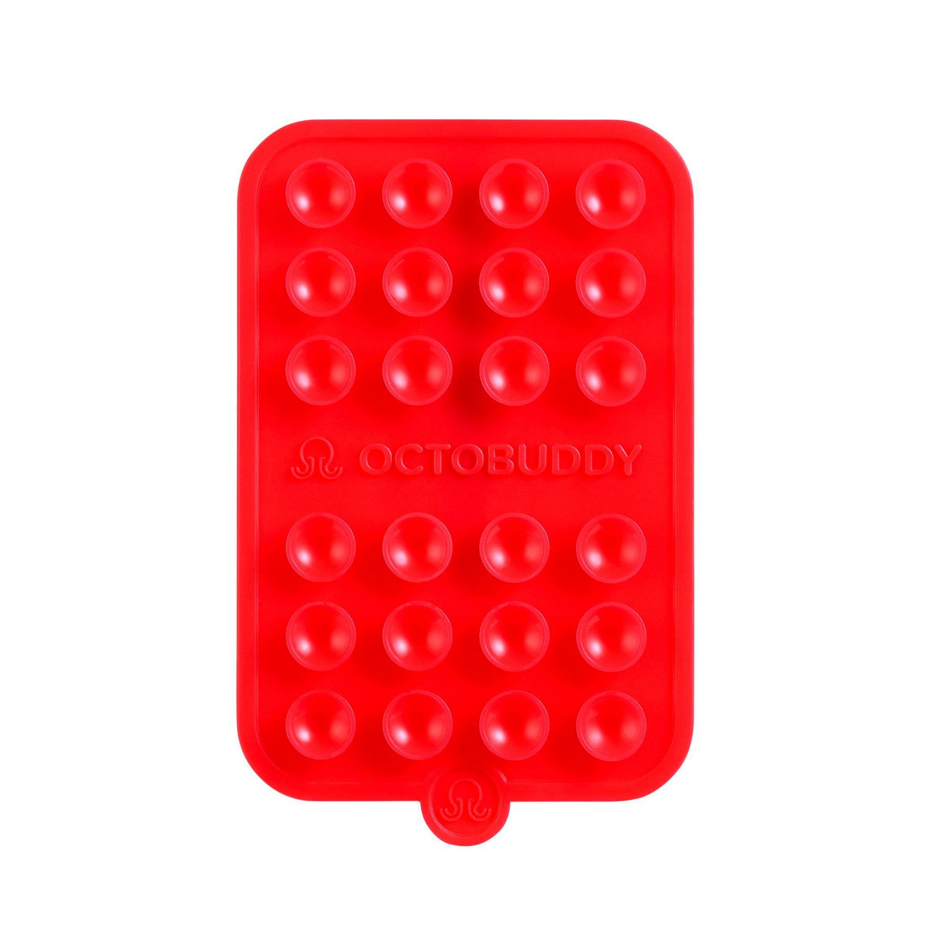 Octobuddy Silicone Suction Cup Phone Case Mount Double-Sided - Red