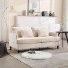 VASIP Mid-century Modern Chenille Loveseat, Brown Wooden Feet Upholstered Sofa for Living Room and Bedroom(Beige) - 2 of 4