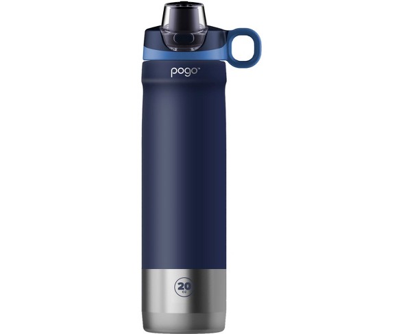 Pogo 20oz Vacuum Stainless Steel Water Bottle - Navy