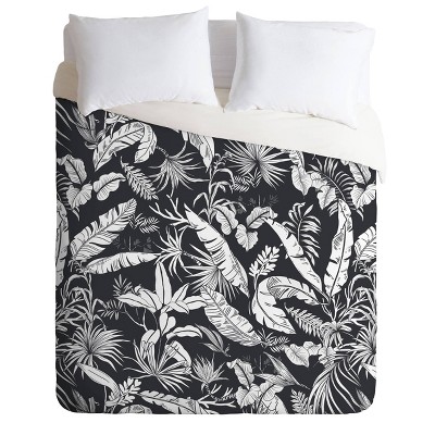 King Marta Barragan Camarasa Jungle Comforter Set Black/White- Deny Designs