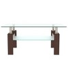 CENGHU Rectangle Glass Coffee Table, Clear Tea Table, Modern Side Center Table for Living Room, Dining Room, Bedroom - 3 of 4