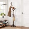 Bekrvio 74” Freestanding Solid Wood Coat Rack Tree with Hooks,Heavy Duty Standing Coat Tree with Round Base for Clothes/Hat in Entryway Bedroom - 4 of 4