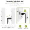 Shoe Cabinet with 3 Flip Drawers, Free Standing Shoe Organizer with Pull-down Seat, Hidden Shoe Storage Cabinet for Hallway Living Room - 4 of 4