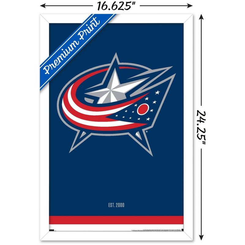 Trends International NHL Columbus Blue Jackets - Logo 21 Framed Wall Poster Prints, 3 of 7