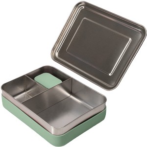WeeSprout 18/8 Stainless Steel Bento Box - 3 Compartment Lunch Box, for Kids & Adults - 1 of 4