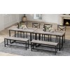 4-Piece Dining Set with a Table, Bench and Chairs with Backrest - 3 of 4
