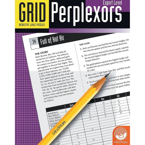 mindware grid perplexors expert level brainteasers 50 puzzles target