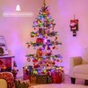Costway 6.4 FT Rotating Christmas Tree with 280 Branch Tips 220 LED Lights Electric Stand - 2 of 4