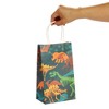 Blue Panda 24 Pack Dinosaur Goody Bags with Handles, 5.3x3.2x9 Inch for Kids Birthday, Party Favors, Treats, Fossil Print Design - 3 of 4