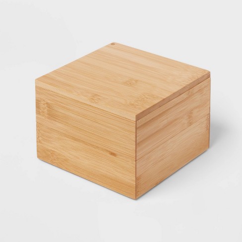 6" x 6" x 4" Square Swivel Hinge Bamboo Countertop Organizer - Brightroom™ - image 1 of 4