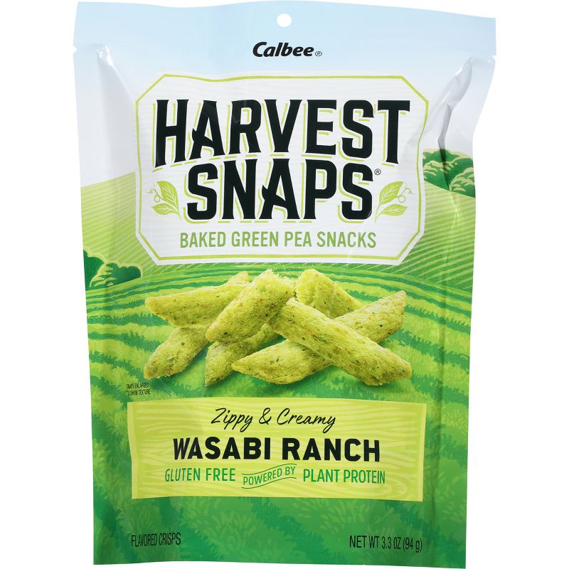 Harvest Snaps Green Pea Snack Crisps Wasabi Ranch - 3.3oz, 3 of 7