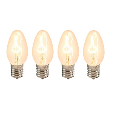 Darice Set of 4 Cleveland Vintage Lighting Edison Style E12 Base Nightlight Bulbs