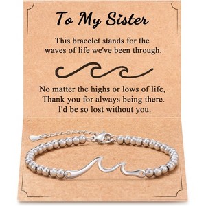 Sister Gifts for Women, The Waves of Life We've Been Through Together, Big & Little Sister Gift - 1 of 4