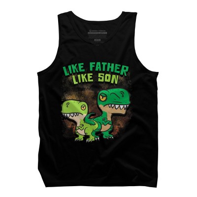 Men's Design By Humans Like Father Like Son Dinosaur By natasashoppu Tank Top