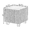 Vintiquewise Accent Decorative Natural Wooden Square Stump Stool, with Wheels for Indoor and Outdoor - 4 of 4