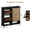 Large Shoe Cabinet with 4 Flip Drawers, Freestanding Hidden Shoe Organizer for Hallway, Bedroom, Apartment - 2 of 4