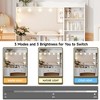 Makeup Vanity Desk with Mirror, Lights & Glass Top - 4 of 4