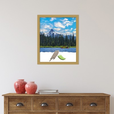Grace Brushed Gold Narrow Polystyrene Wall Picture Frame 18x22