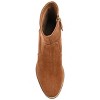 Journee Signature Womens Genuine Leather Airly Almond Toe Stacked Ankle Booties - 4 of 4